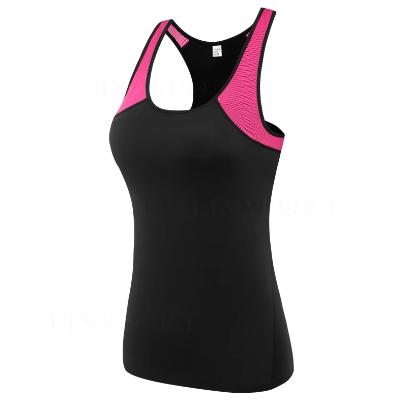 Женский спортивный жилет, профессиональная быстросохнущая майка для фитнеса, одежда для активных тренировок, йоги, футболка, майка для бега, спортзала, бега - Цвет: Pink 2