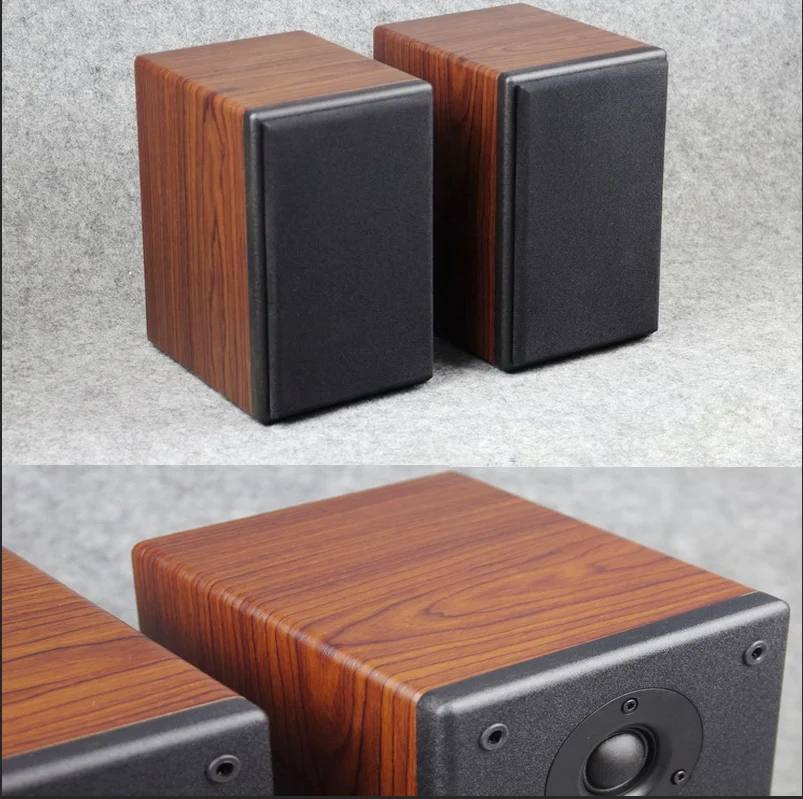 KYYSLB 35 Вт 4-8 Ом 4-дюймовый динамик Hifi AS-4F 4-дюймовый двухполосный усилитель температуры динамик древесины пассивный динамик черный пара