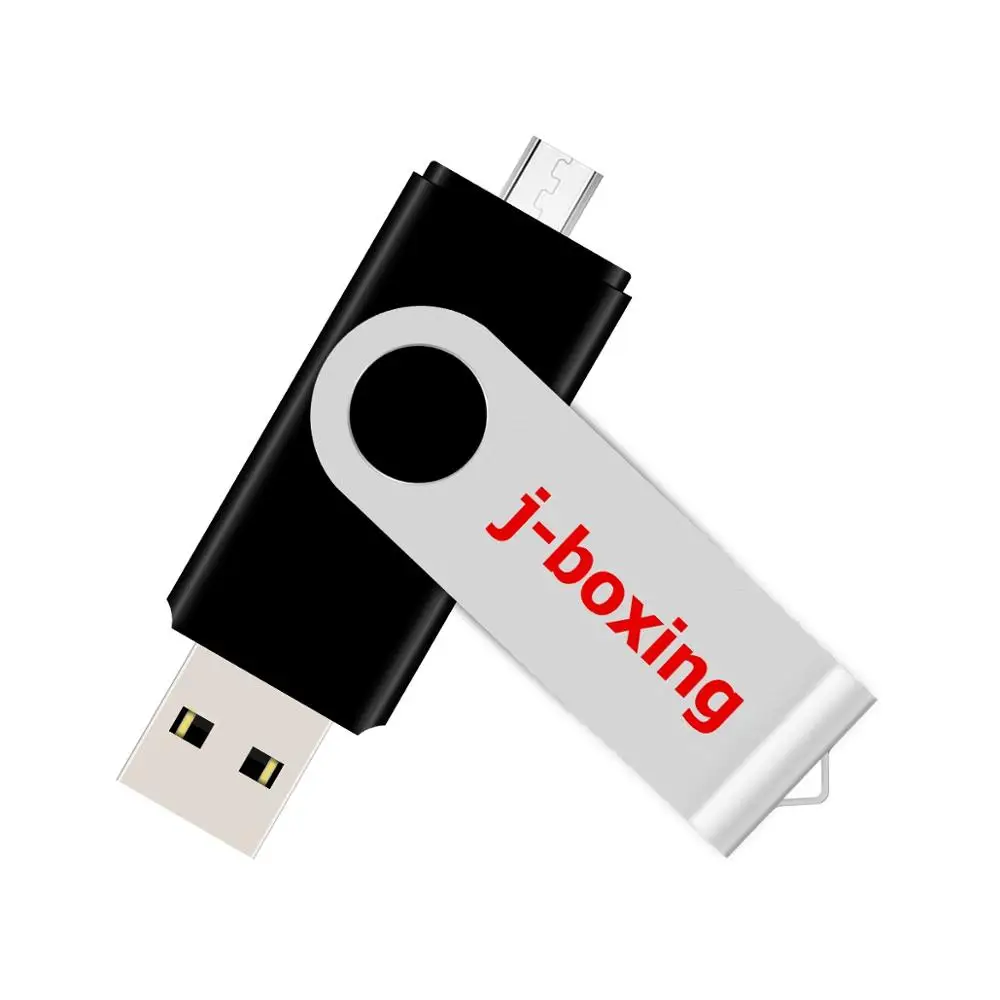 J боксерские черные OTG флешки 16 ГБ два порта флешка Micro USB флеш накопитель usb диск