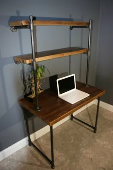 

Computer desk with shelves
