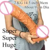 14.56" 370mm  Extreme Big Realistic Dildo Super Thick Huge Dildo Penis Dick Dong Women Sex Toy sex product 1