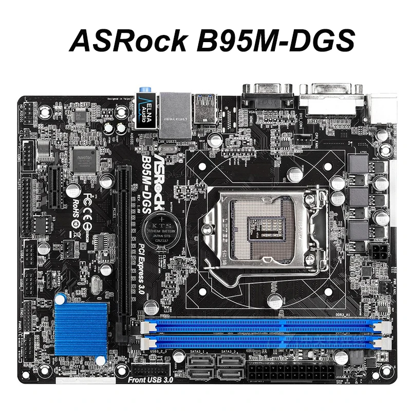 Материнская плата ASRock B95M-DGS LGA1150 Core i7 i5 i3 DDR3 PCI-E 3 0 16 Гб USB3.0 SATA3 100% Оригинальный