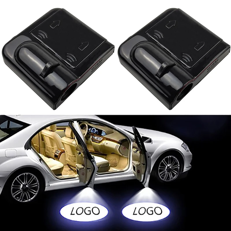 Led wiederaufladbare Auto Tür Willkommen Logo Licht Universal Wireless Auto  Styling Laser Projektor Ghost Schatten Lampe Auto Zubehör