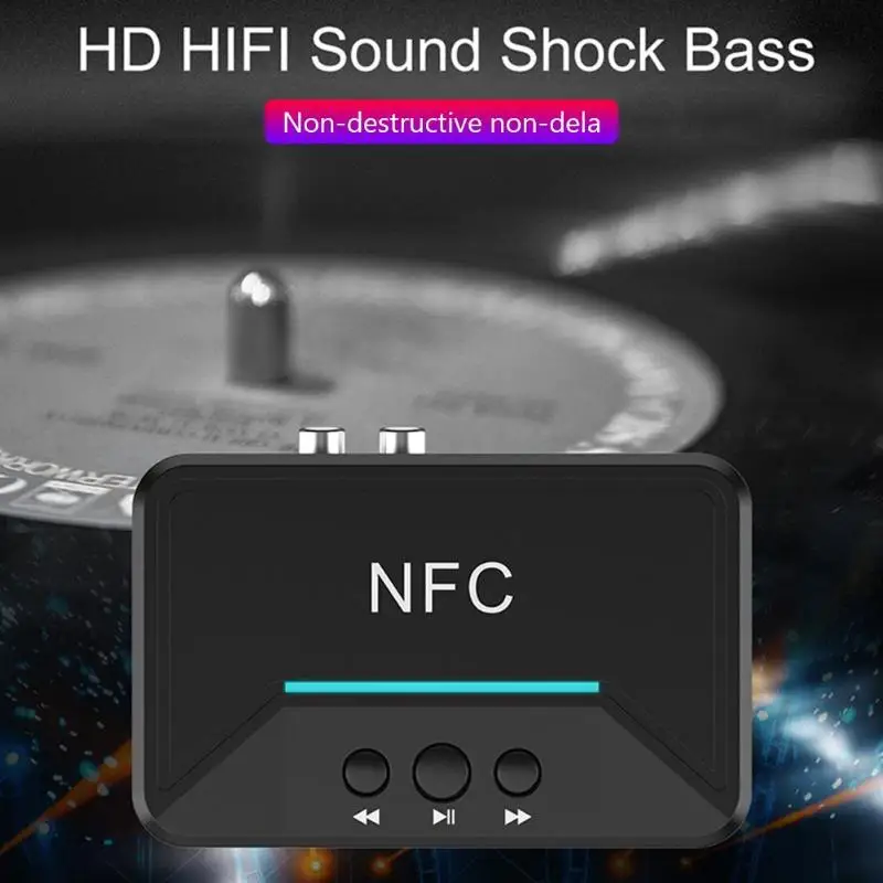 NFC Bluetooth 5,0 аудио приемник BT200 3,5 мм AUX RCA Jack Hifi беспроводной стерео аудио адаптер ключ для автомобильного динамика