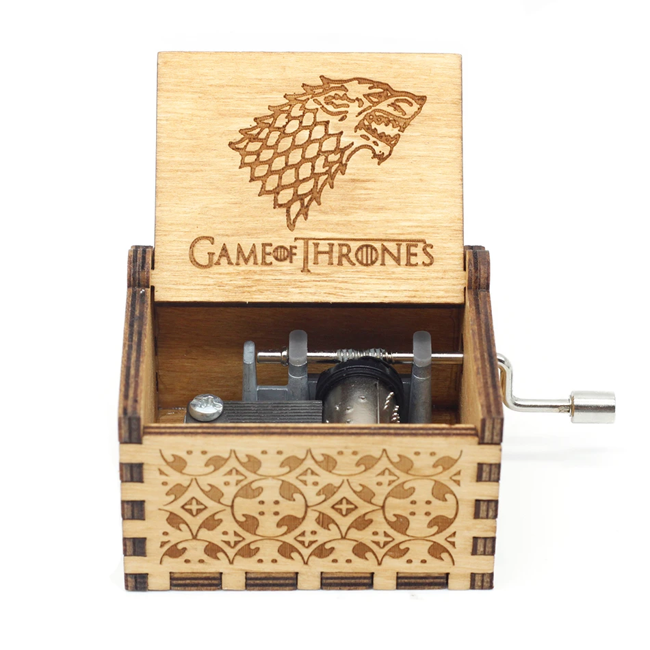 Game of Throne2 Королева музыкальная шкатулка деревянная рука коленчатый Imagine Джон остров принцесса игры Trhone любовь папа и мама Звездные войны Рождественский подарок - Цвет: Game of Throne2