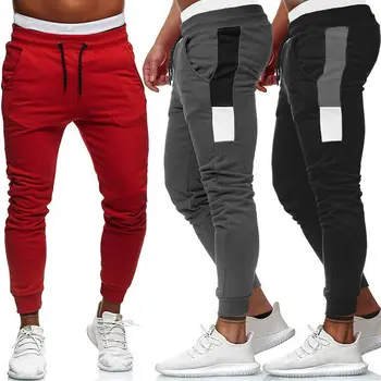 

2019 New Fashion Men's Track Pants Long Trousers Tracksuit Fitness Workout Joggers Sweatpants Autumn Spring
