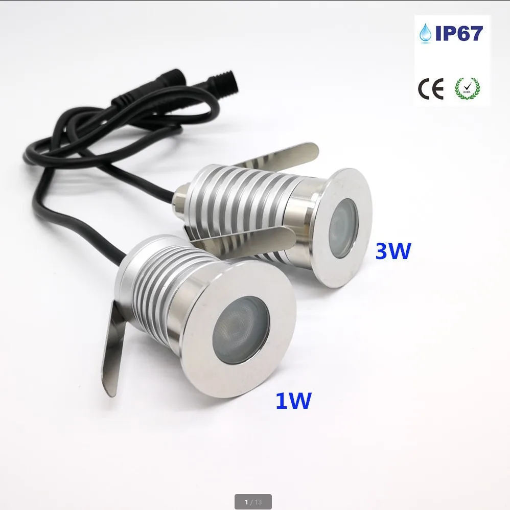 Светодиодный напольный светильник CREE 1 шт. DC12V Вт 3 Вт|Светодиодные вкапываемые