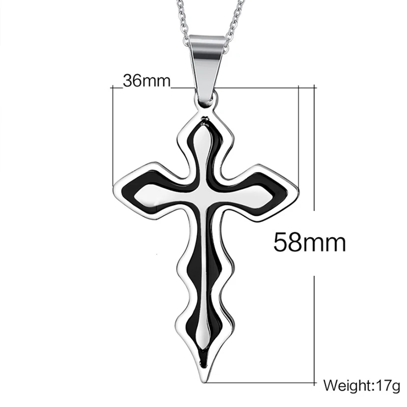 2021 Fashion New Black Rectangle Pendant Necklace Men Trendy Simple Stainless Steel Chain Men Necklace Jewelry Gift