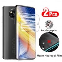 2 Pcs Matte Anti-fingerprint Hydrogel Film Für Xiaomi Poco X3 Pro Screen Protector Auf Poko X 3 Pocox3 x3pro Nicht Schutz Glas