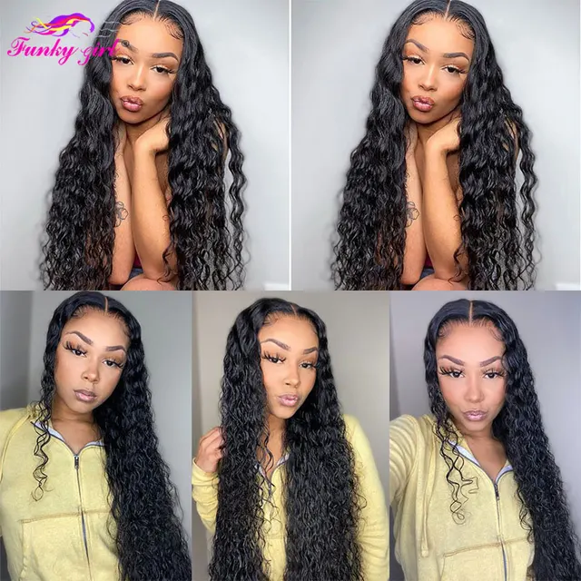 Peruvian Water Wave Bundles With Closure 8-34Inch Natural Wave Hair Extension Remy Human Hair Bundels With Frontal 4