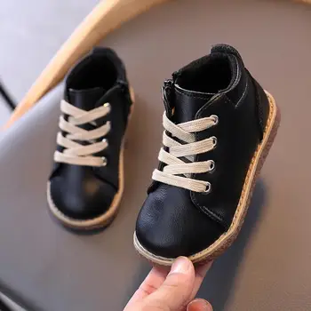 

2020 Autumn Children Leather Short Martin Boots Soft Comfortable Baby Snow Boots High Quality Boys Girls Sport Shoes Sneakers
