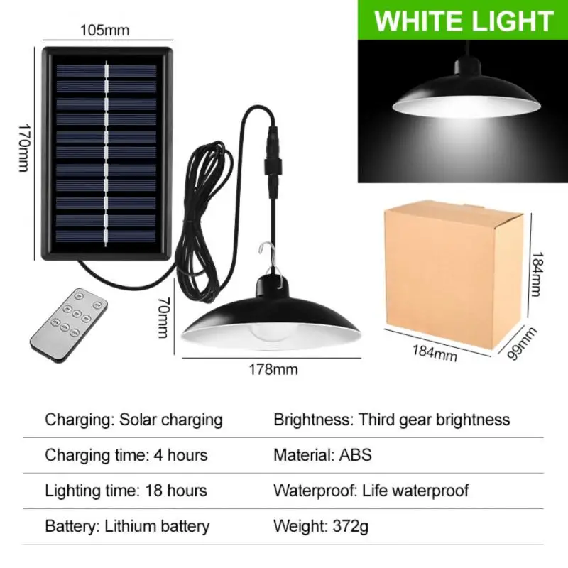 Split Solar Light Waterproof Double Head Solar Pendant Light Outdoor Indoor Solar Lamp With Cable Suitable For Courtyard Garden solar powered patio lights