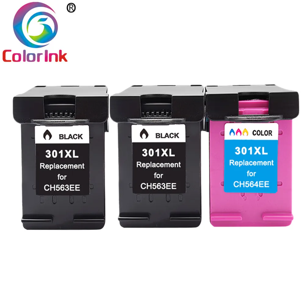 2BK 1Color ColoInk 301XL Совместимый картридж для hp 301 xl hp 301 чернильный картридж для hp Envy 4500 с чернилами hp Deskjet 2630 2540 2510 1000 1050 принтер - Цвет: 2BK 1Color