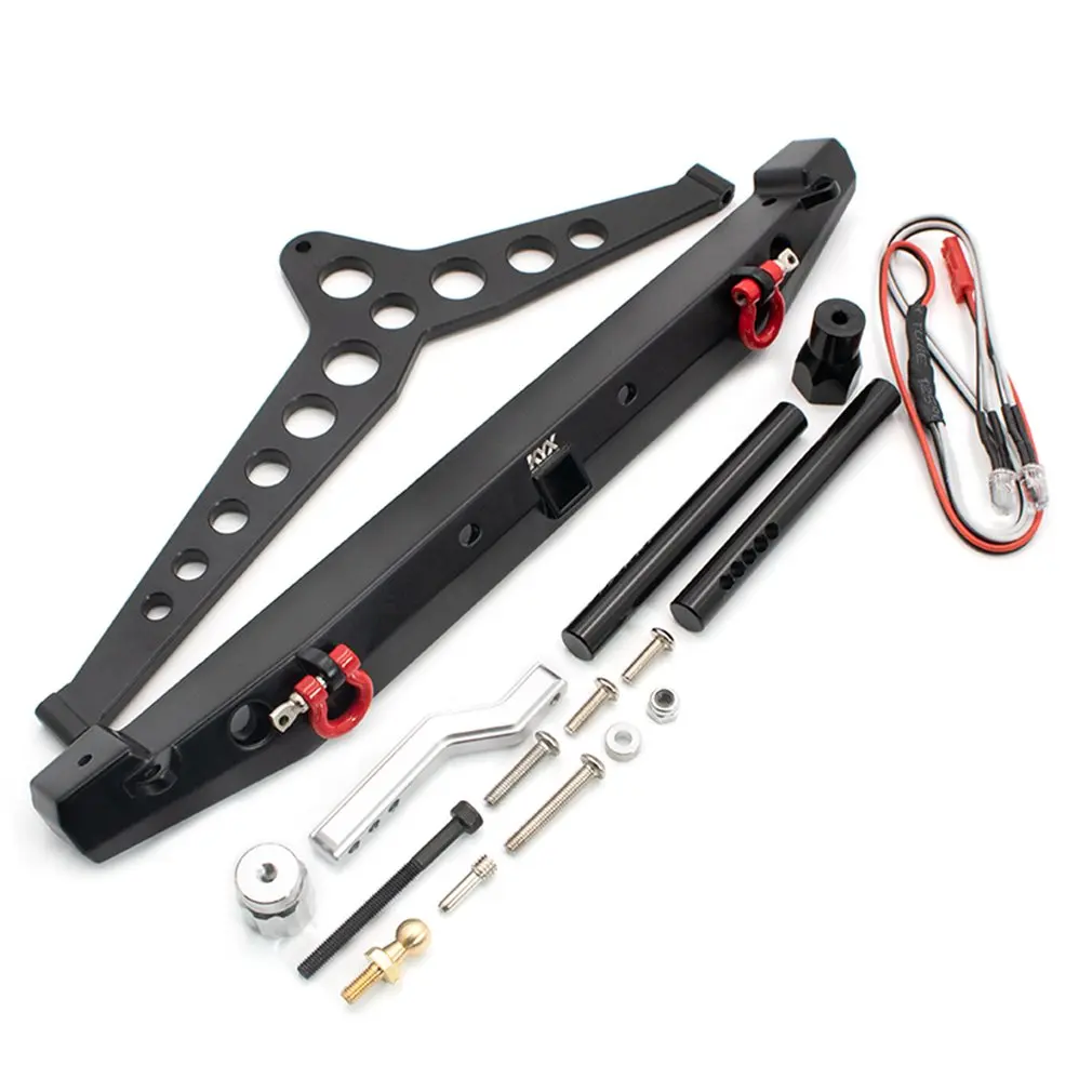 

KYX Racing CNC Alloy Rear Bumper Anti-collision with Spare Rack Upgrades Parts for Axial 90046 TRX-4 RC Crawler Car