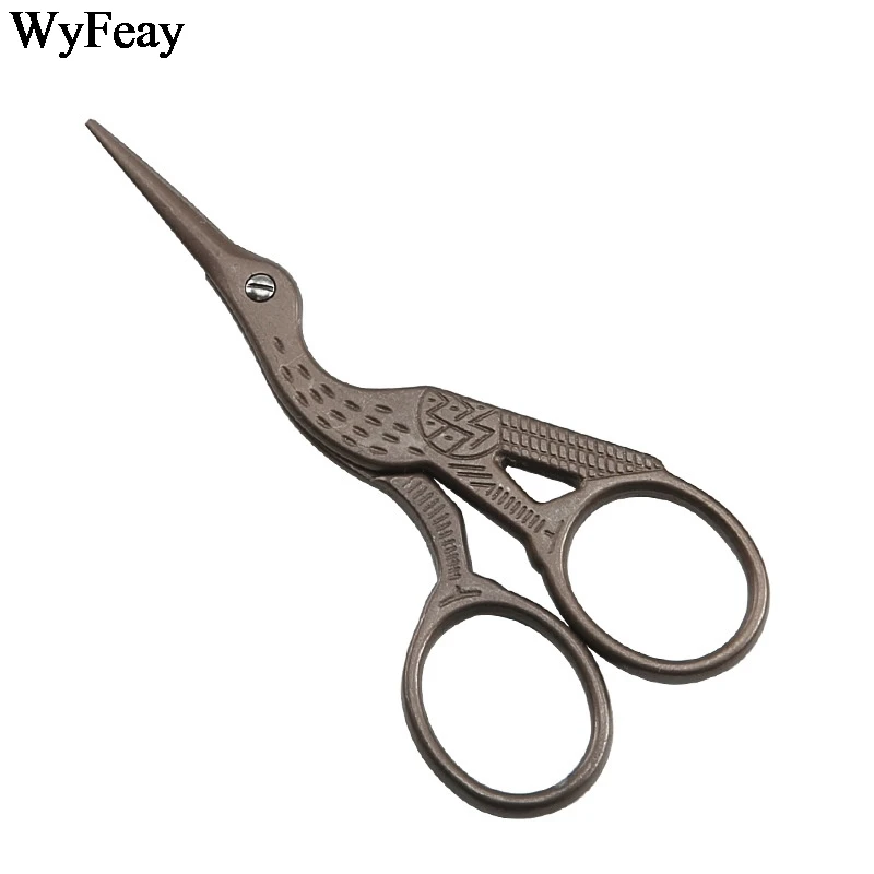 Sewing tailor scissors Crane Cross Stitch Retro Classic Vintage Antique Embroidery Sewing Stainless Steel Tailor Scissor Thread Scissors Thread Cutter