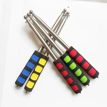

Sponge Handle Flagpole Telescopic Stainless Steel Tour Guide Banner Flagstaff Teaching Stick Teacher Pointer Hand Flagpole
