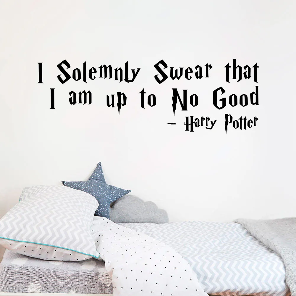 

Harry Potter Proverbs I Solemnly Swear That I Am Up To No Good Wall Sticker Wallpape Vinyl Bedroom Decor Wall Decal Living Room