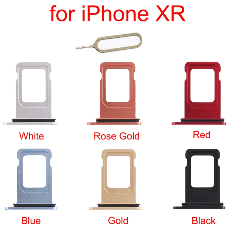 6 видов цветов для Apple iPhone XR держатель лотка SIM-карты с водонепроницаемым