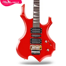 Гриф липа тело гитара для начинающих инструмент унисекс двойного встряхивания электрогитара Закрытая ручка Акустическая гитара