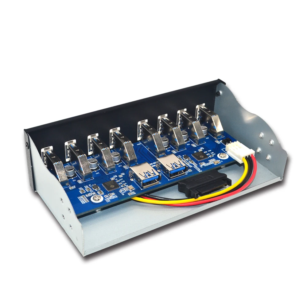 Placa Dianteira com Portas Usb Usb 5.25 Hub Usb 3.0 para pc b3 Múltiplos Hub Usb 3.0 Divisor para Computador - Imagem 6