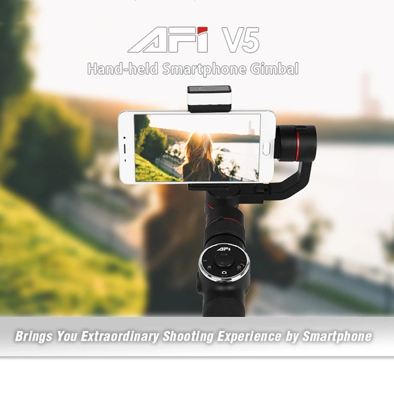  AFI V5 Smooth 3-Axis Handheld Aluminum Brushless Gimbal Stabilizer with Tripod Mount & Fill Light f
