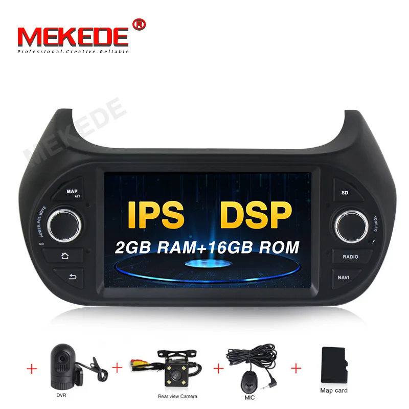 2G RAM 16G ROM MEKEDE Android 9,0 7 дюймов ips DSP Автомобильный мультимедийный dvd-плеер для FIAT/Fiorino/Qubo/Citroen/Nemo/peugeot/Bipper gps навигация - Цвет: 2G RAM 16G ROM