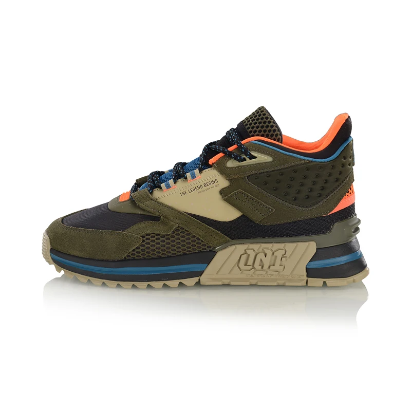 Li-Ning/Мужская обувь; 001 T1000; зимняя стильная обувь для образа жизни; спортивная обувь с подкладкой в стиле ретро; удобные кроссовки; AGLP079 YXB331 - Цвет: AGLP079-1H