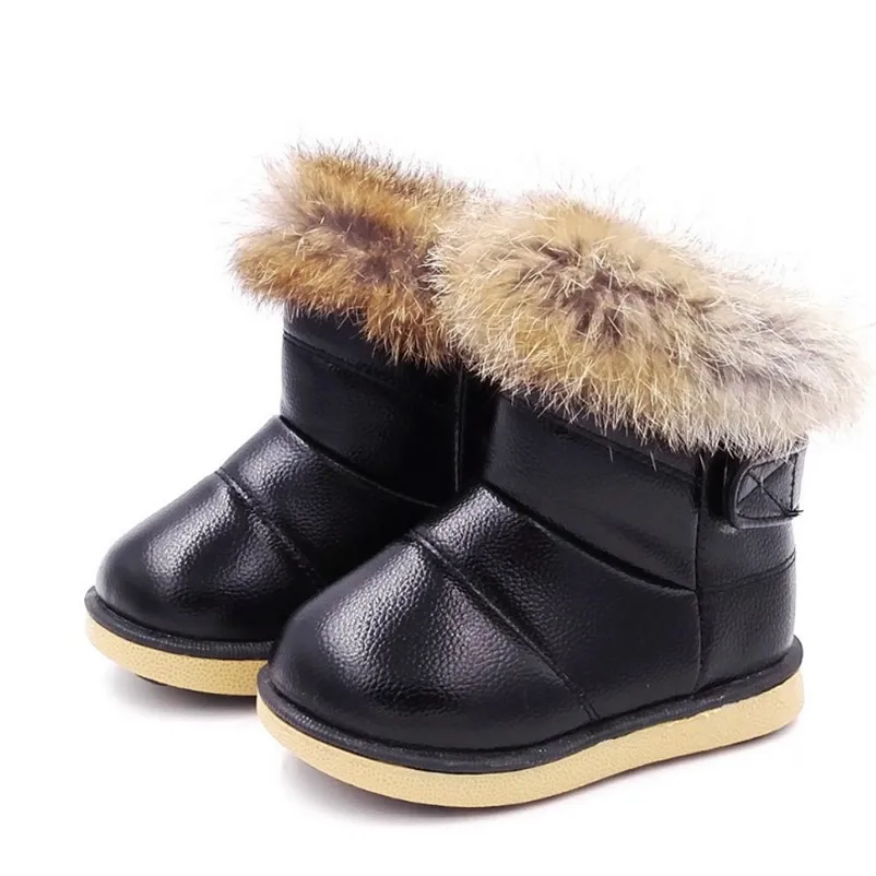 Зимняя детская обувь Плюшевые зимние сапоги для маленьких девочек Теплая из