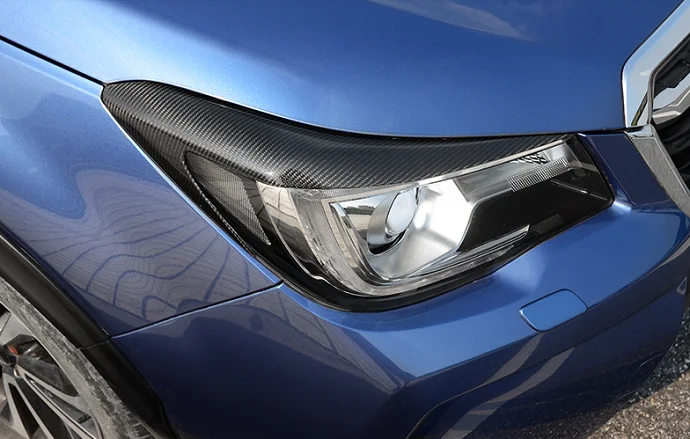 Подходит для Subaru Forester- Высокое качество Настоящее углеродное волокно головная лампа брови планки 2 шт