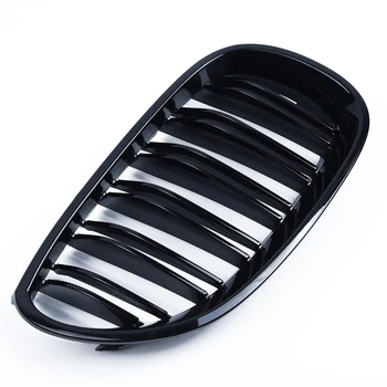 

2pcs Gloss Black Car Front Kidney Grill Grille high quality Auto Front Grilles Protector For BMW E60 E61 5 Series 03-10