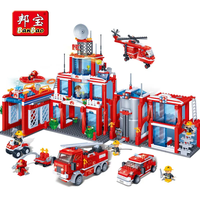Конструктор BANBAO пожарные 8299 big Fire Truck