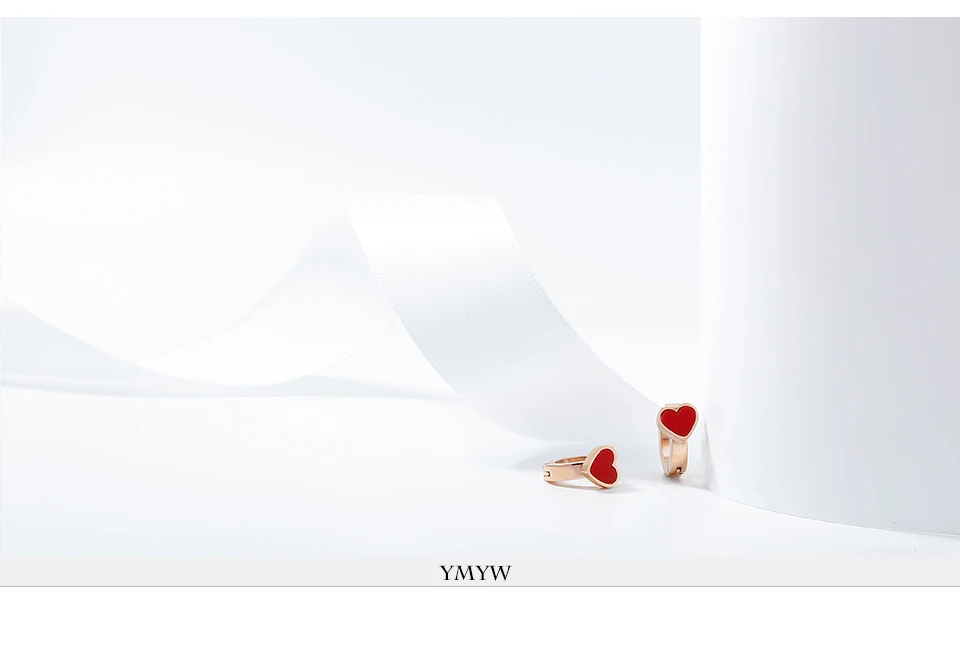 YMYW серьги-гвоздики в форме сердца, 585 розовое золото, нержавеющая сталь, ювелирное изделие для женщин, подарок для влюбленных, высокое качество, модный темперамент, очаровательный