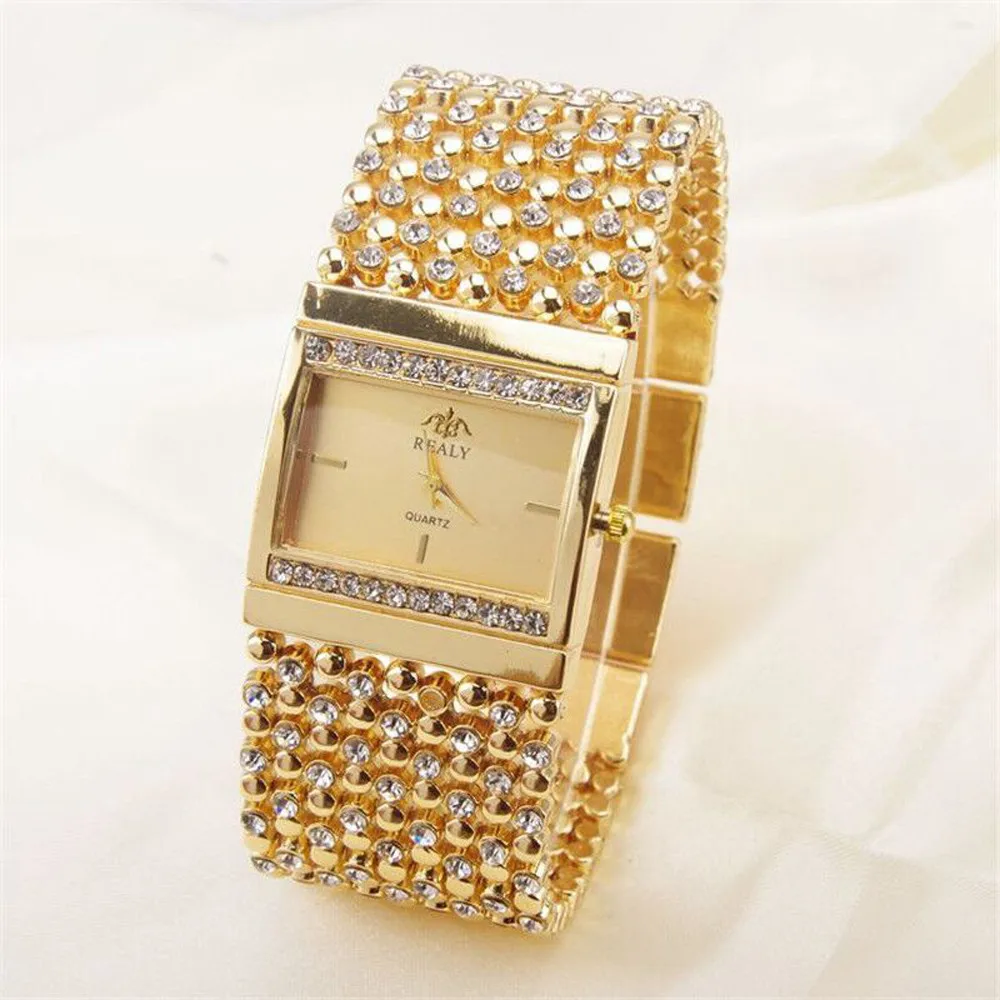 

Women Watch Luxury Women's Stainless Steel Quartz Watch Rhinestone Crystal Analog Wrist Watch Girl Female Business Clock 2020