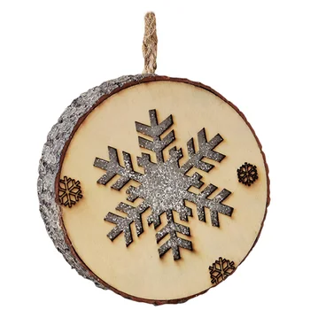 

1 Pc Wooden Handiwork LED Pendant Reusable Lovely Xmas Tree Ornament for Xmas Party Kids Home Christmas Tree Shop Window