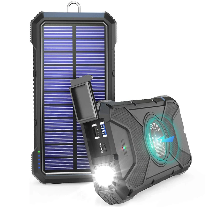 Camping Lamp 10000 Ma Solar Mobile Power Supply 18wpdqc3.0 Fast Charging Strap 10W Wireless Charging