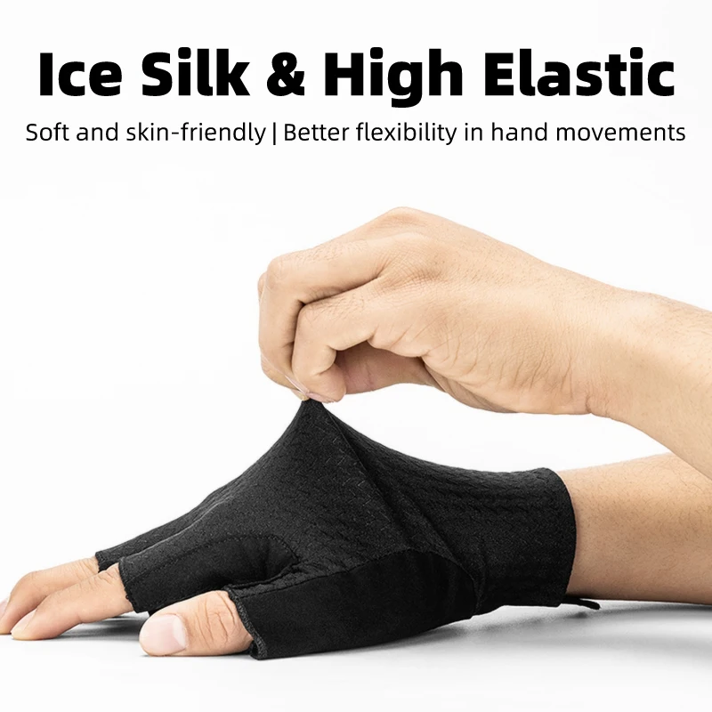 ROCKBROS Cycling Gloves Autumn Spring MTB Bike Gloves SBR Pad Half Finger Bicycle Goves Men Women Breathable Shockproof Gloves 3