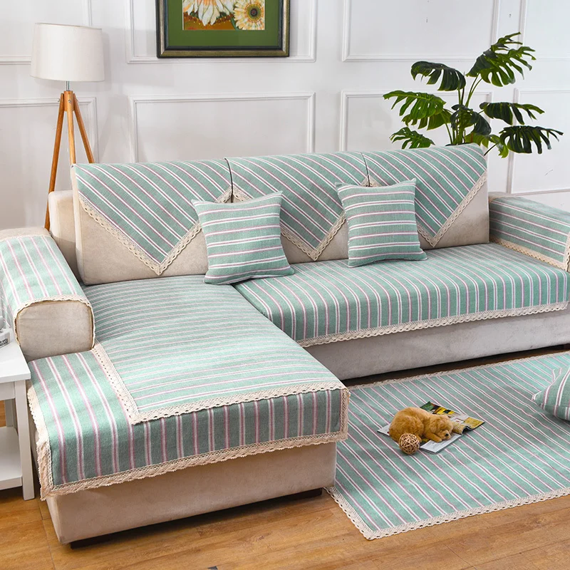 Yaapeet Solid Color Sofa Cover Sofa Towel Cushion Furniture Covers