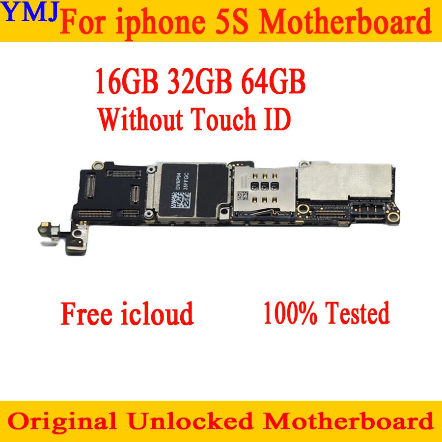 

New Arrival 100% Original Motherboard For iPhone 5S Unlocked Mainboard With IOS Logic Board Full Function Free Shipping
