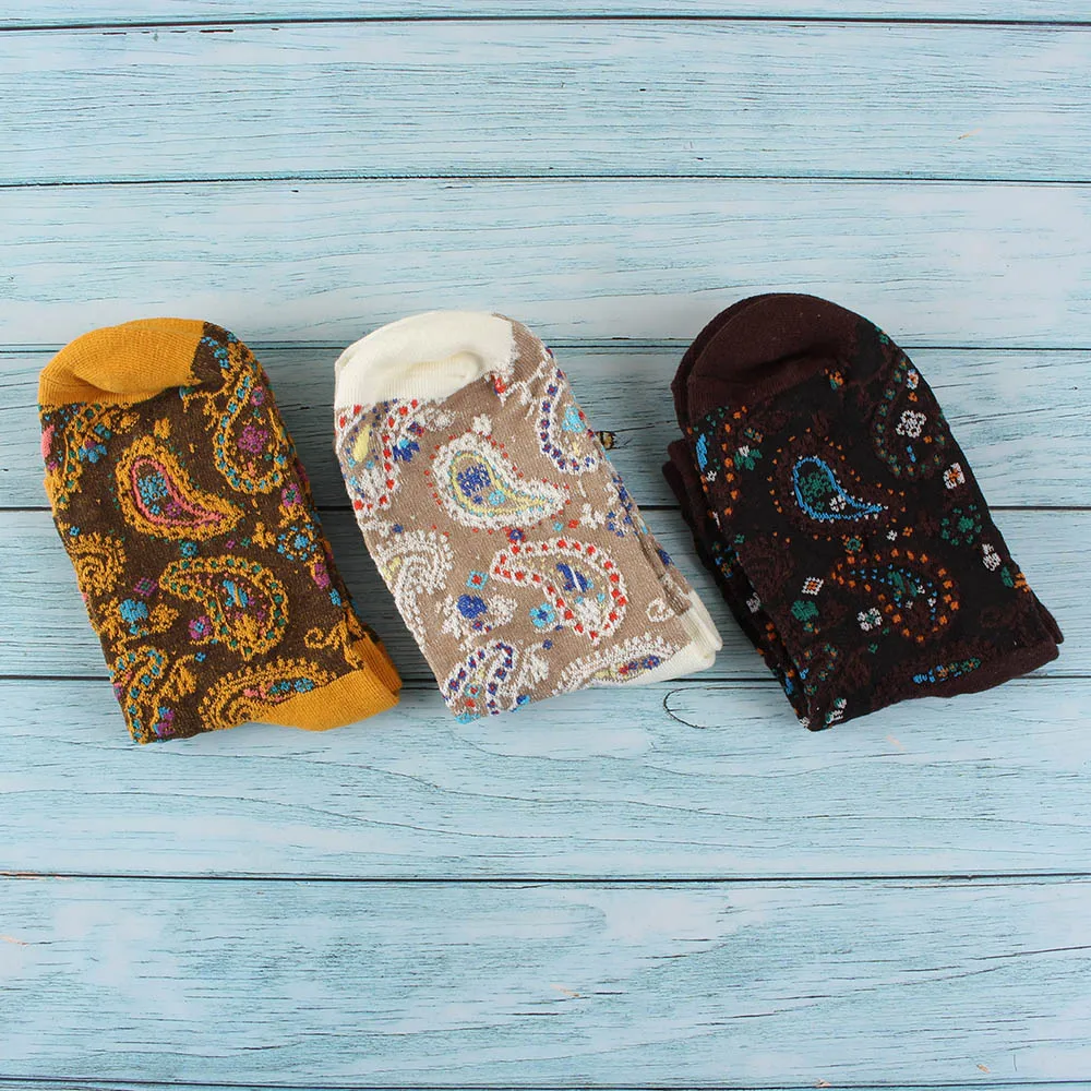 Модные ЯПОНСКИЕ ВИНТАЖНЫЕ носки в этническом стиле модные с принтом перьев