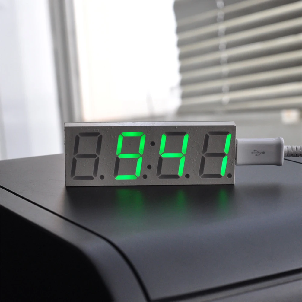 

Accessories Electronic Clock LED Display USB Powered Car Practical DIY Night Light Professional Digital Dot Matrix Simple Home