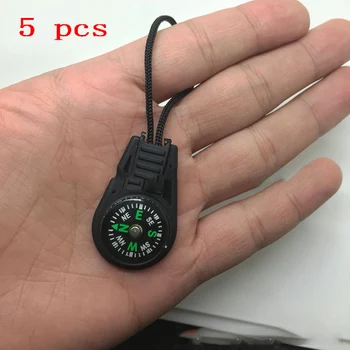 

1/5PC Survival Compass Acrylic Backpack Wrist Lanyard Type Protable Mini Travel For Compass Thermometer Outdoor Climbing Camping