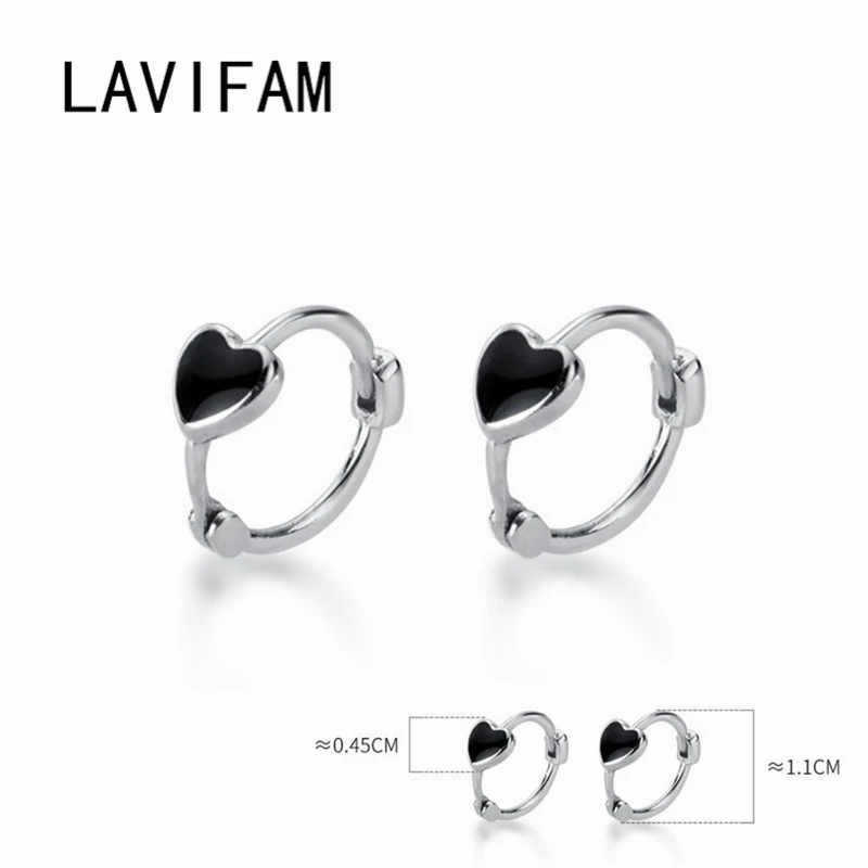 Серьги-Обручи женские из серебра 100% пробы с эмалью черного цвета | Украшения и