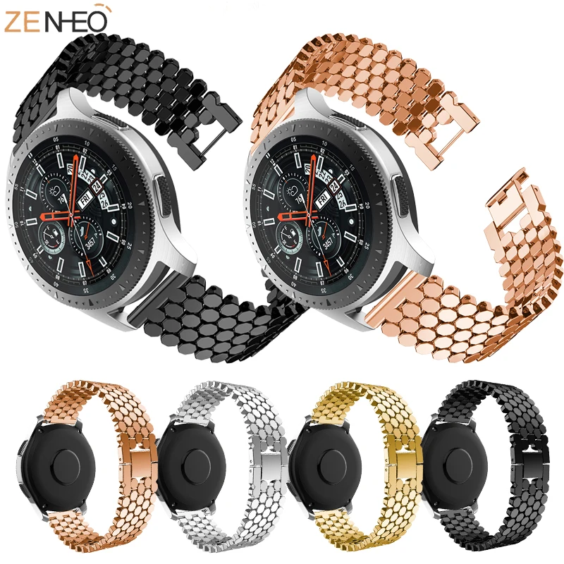 Браслет из нержавеющей стали для Samsung Galaxy watch 46 мм металлический ремешок Gear S3 22