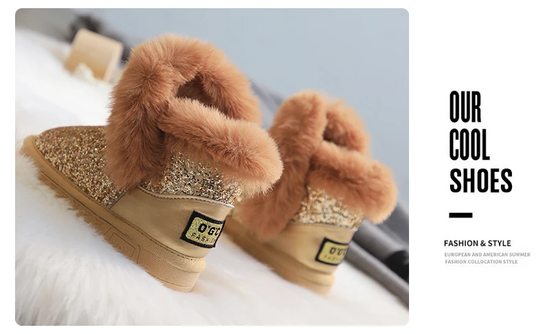 Зимние ботинки для девочек; детская обувь; детские зимние ботинки; Теплая обувь; Плюшевые вечерние ботинки до середины икры для школы; Мода года