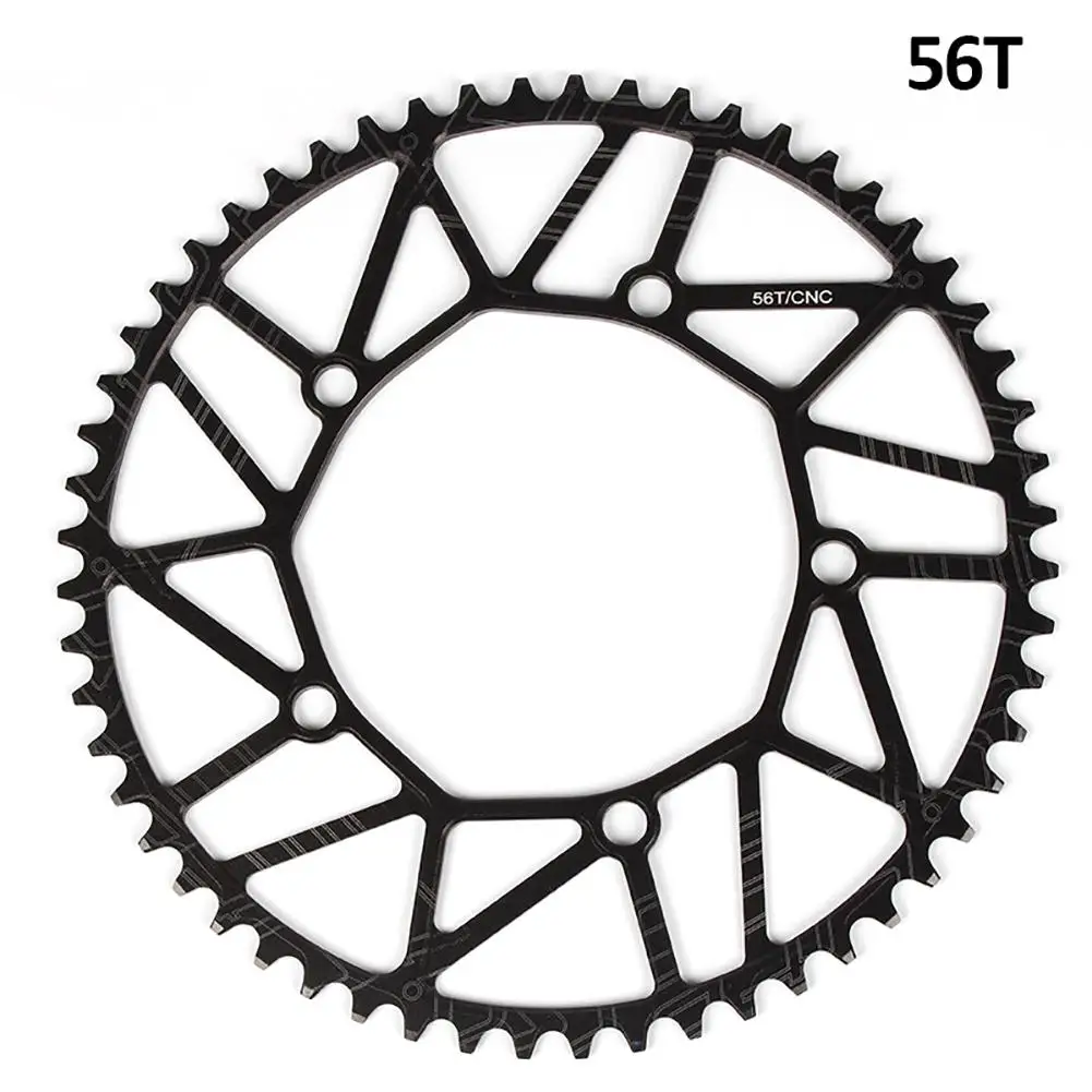 Звездочка зуб один тарелка; алюминий сплава цепное колесо 130 мм BCD 50 т 52 54T 56T 58T передняя Звездочка черный/серебристый рукоятками велосипед Запчасти - Цвет: 56T