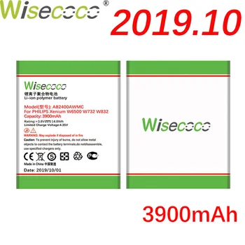 

WISECOCO 3900mAh AB2400AWMC Battery For Philips XENIUM W6500 W732 W832 W736 W737 D833 CTW6500 CTW732 CTW832 With Tracking Number