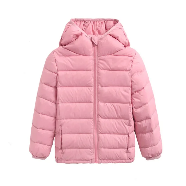 bright pink Новинка 90% года; пуховик для детей; Легкая стеганая куртка для детей; WT029 - Цвет: bright pink