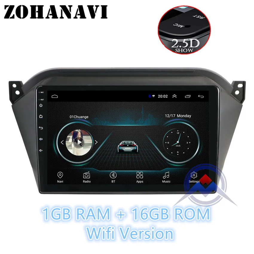 ZOHANAVI 2.5D Android 9,0 автомобиль радио для JAC S5 автомобильный DVD gps для JAC S2 t40 gps-навигация, радио, стерео multimeida - Цвет: S2 t40  1G 16G