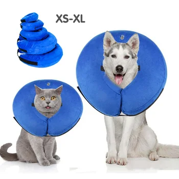 

Inflatable E-Collar for Dogs Removable Cover Pet Cat or Dog Inflatable Collar Soft Pet Recovery Collar After Surgery Protective
