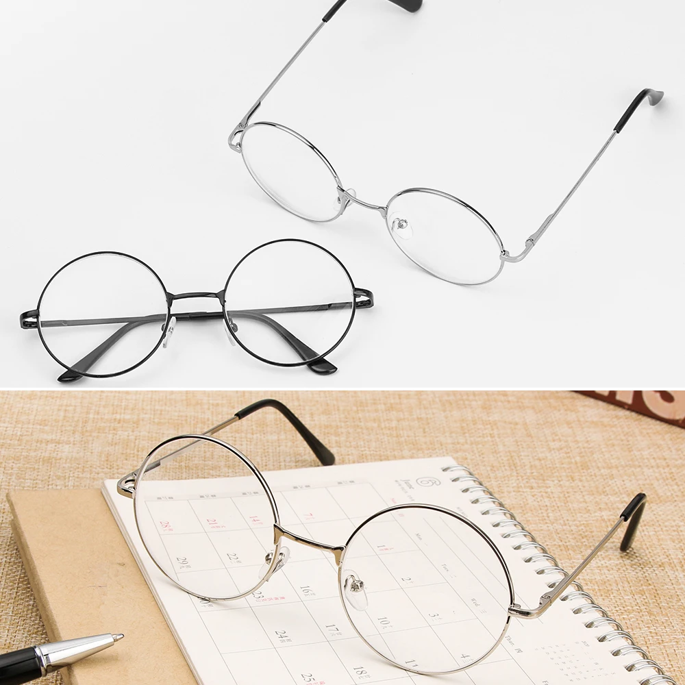 Ультра-светильник из металла, круглые винтажные очки для близорукости, классические близорукие очки, диоптрия-1-1,5-2-2,5-3-3,5-4